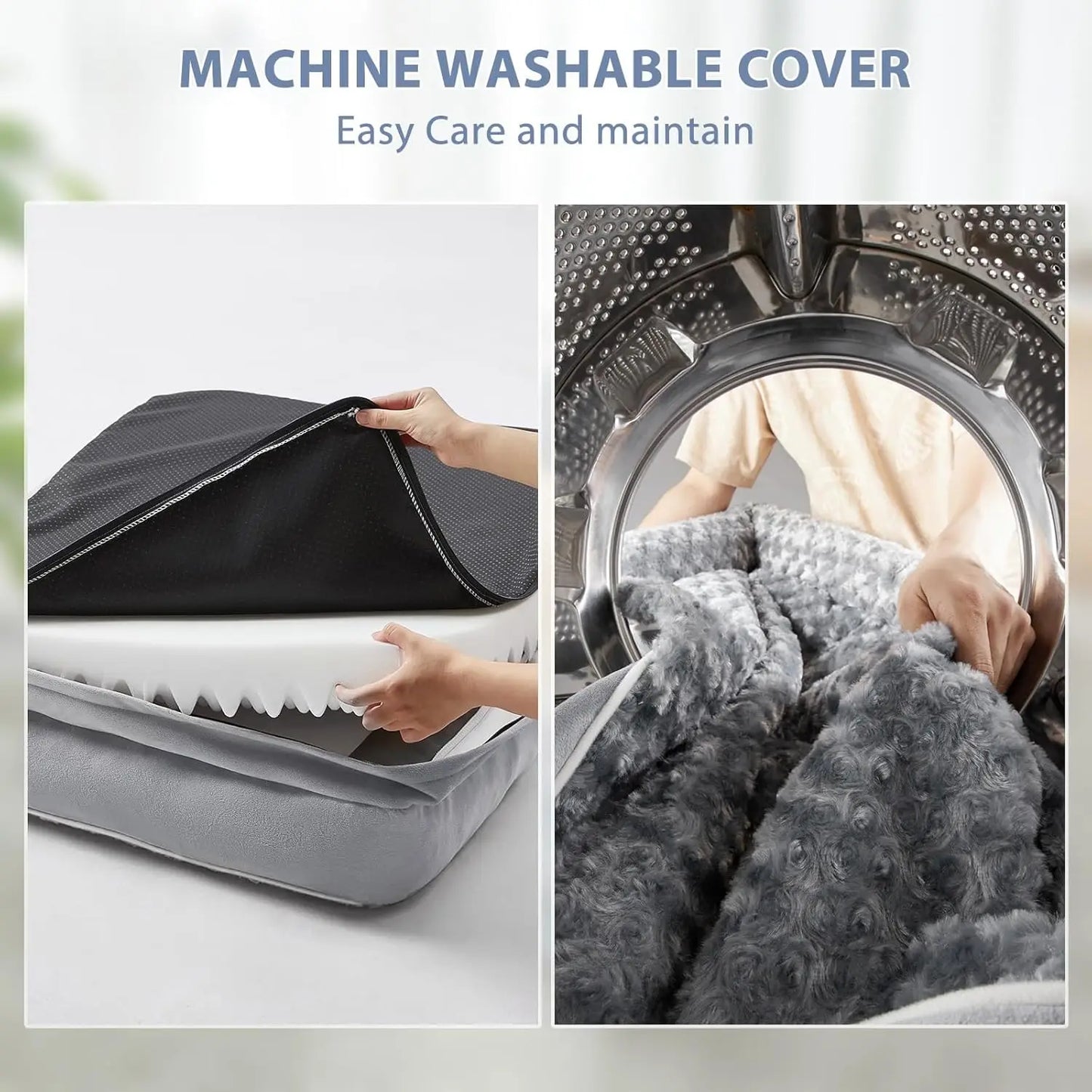 Panier Orthopedique pour Grand Chien - Housse Lavable Antiderapante