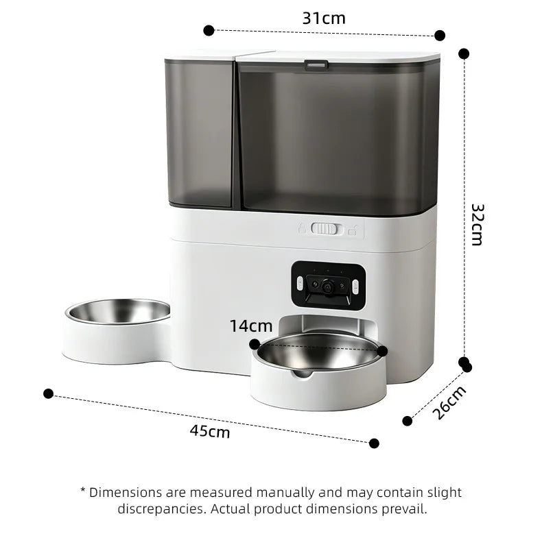 Distributeur Croquettes & Eau 2 en 1 avec Caméra WiFi - Chien & Chat
