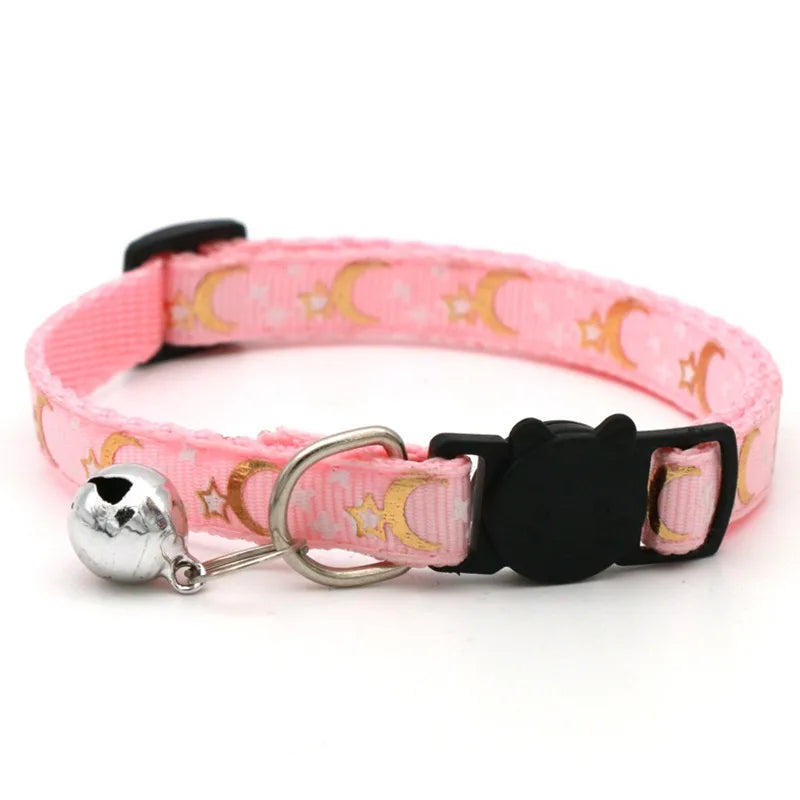 Collier a Clochette pour Chien et Chat - Motif Empreintes Colore