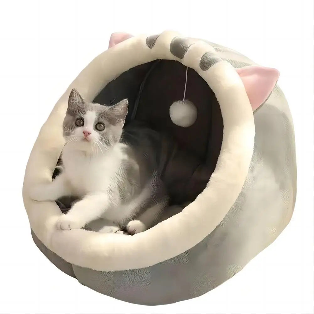Tente Igloo pour Chat et Petit Chien - Auto-Chauffante