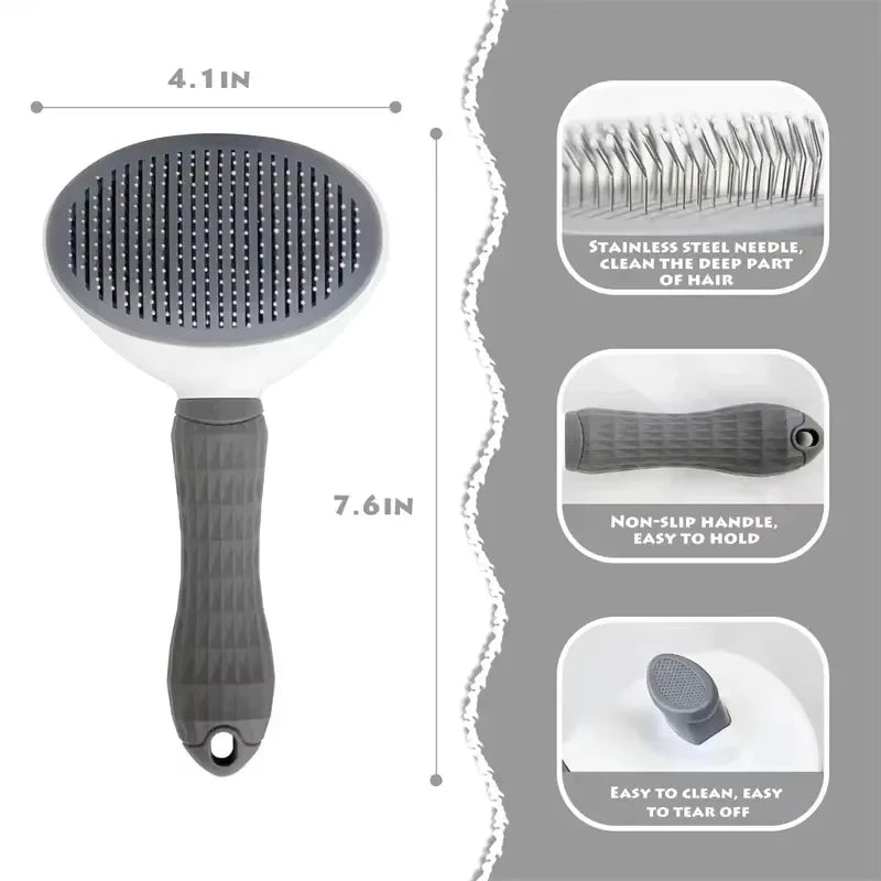 Brosse de Toilettage pour Chien - Nettoyage Facile Anti-Noeuds