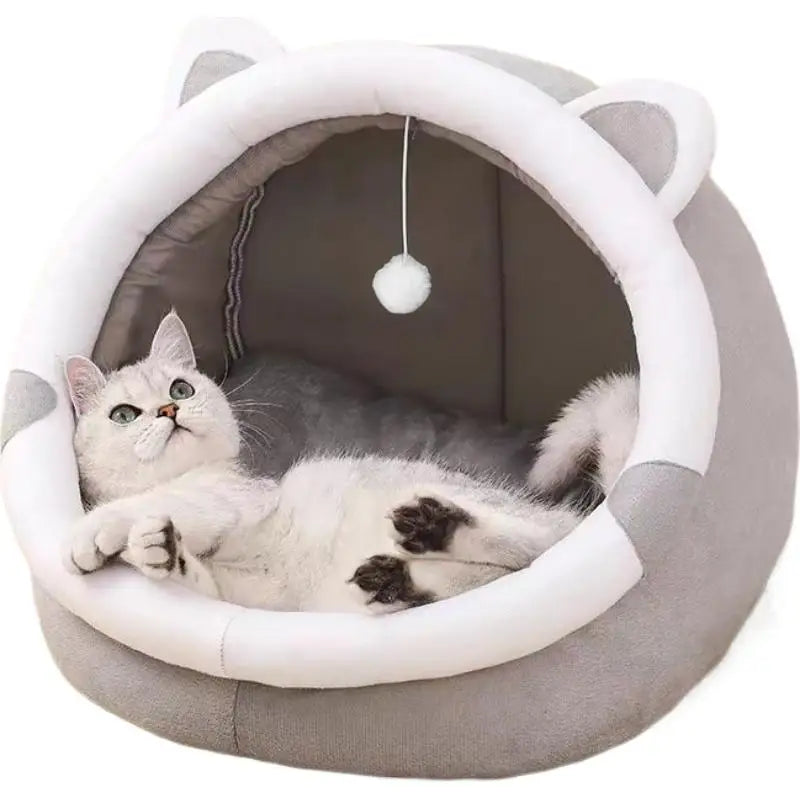 Tente Igloo pour Chat et Petit Chien - Auto-Chauffante