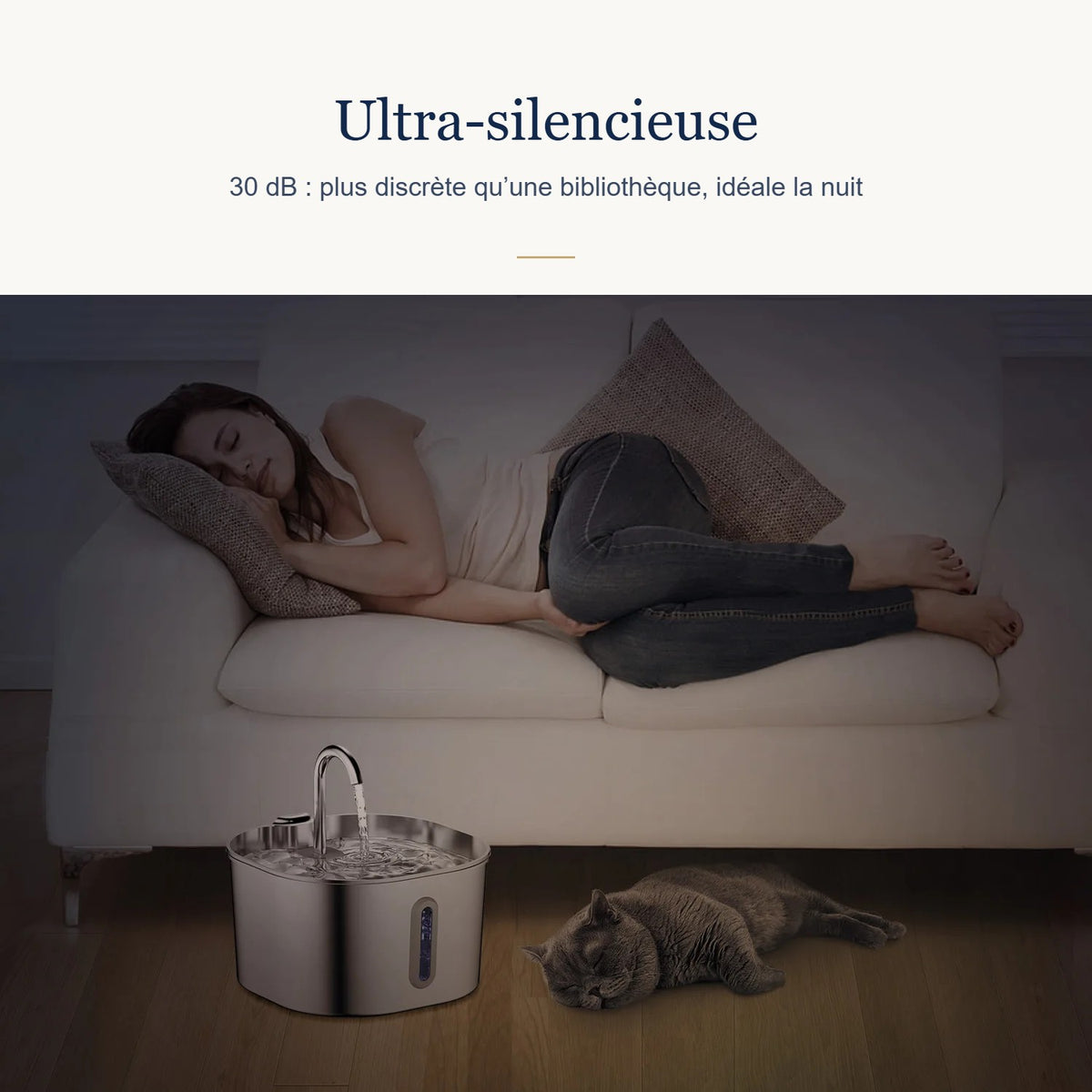 Fontaine ZenFlow ultra-silencieuse 30 dB